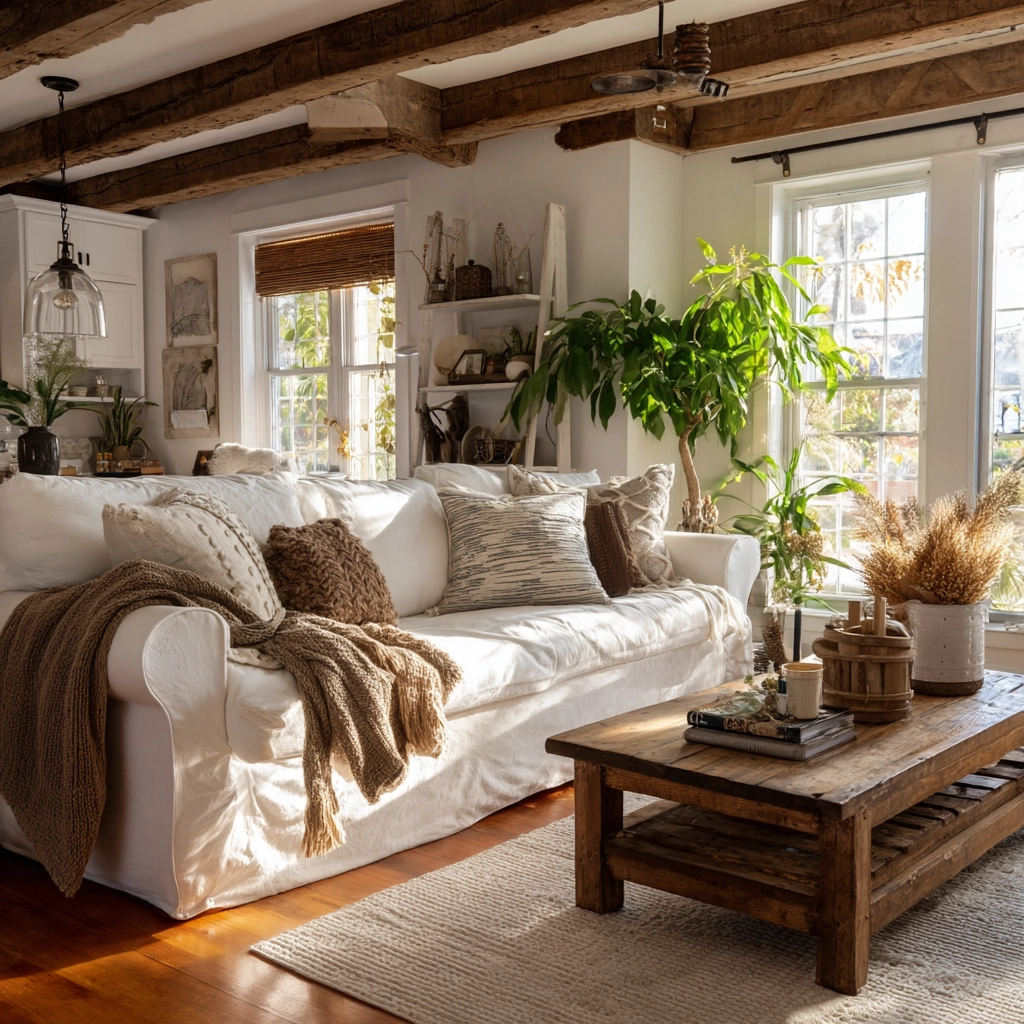 white living room decor 48