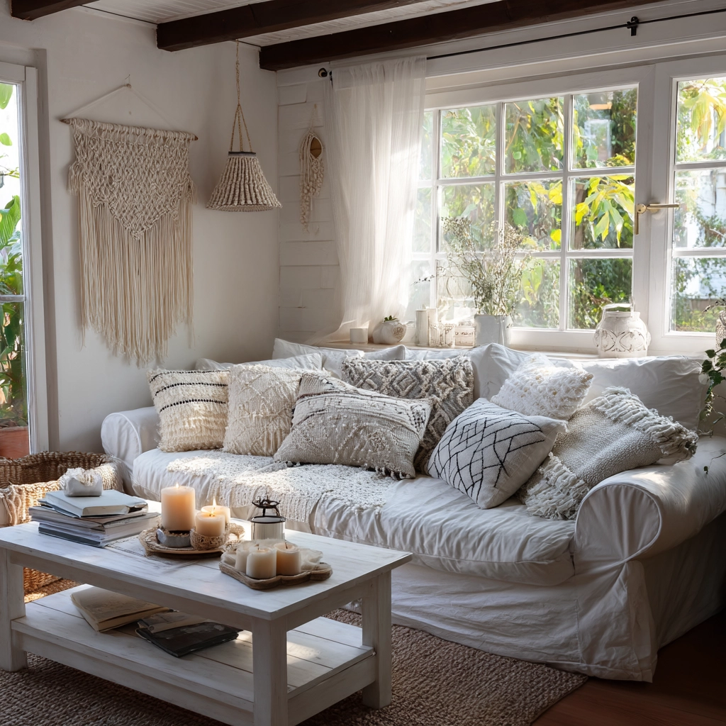 white living room decor 56