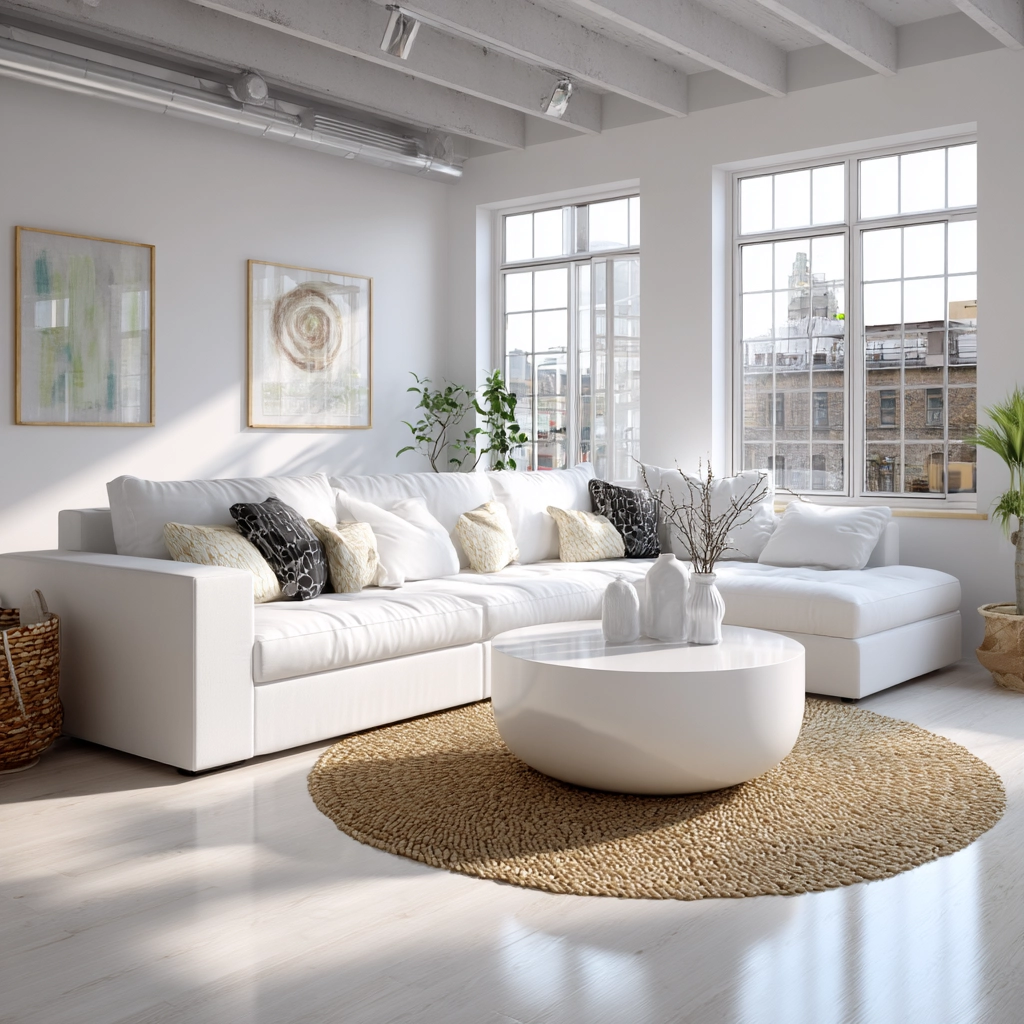 white living room decor 58
