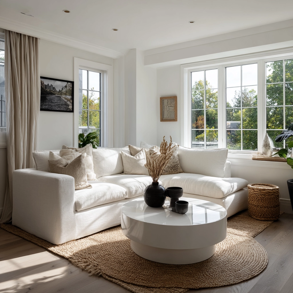white living room decor 60