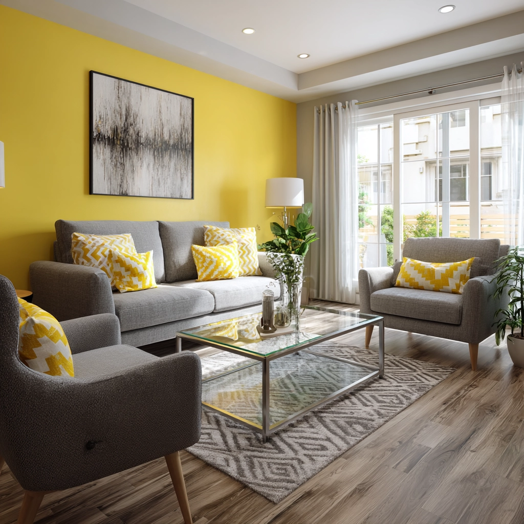 yellow living room ideas 12