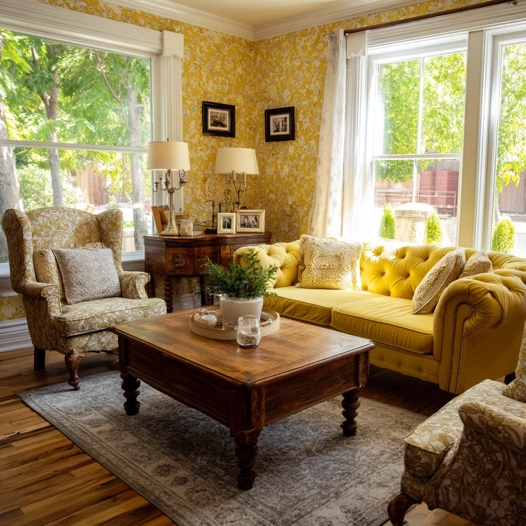 yellow living room ideas 13