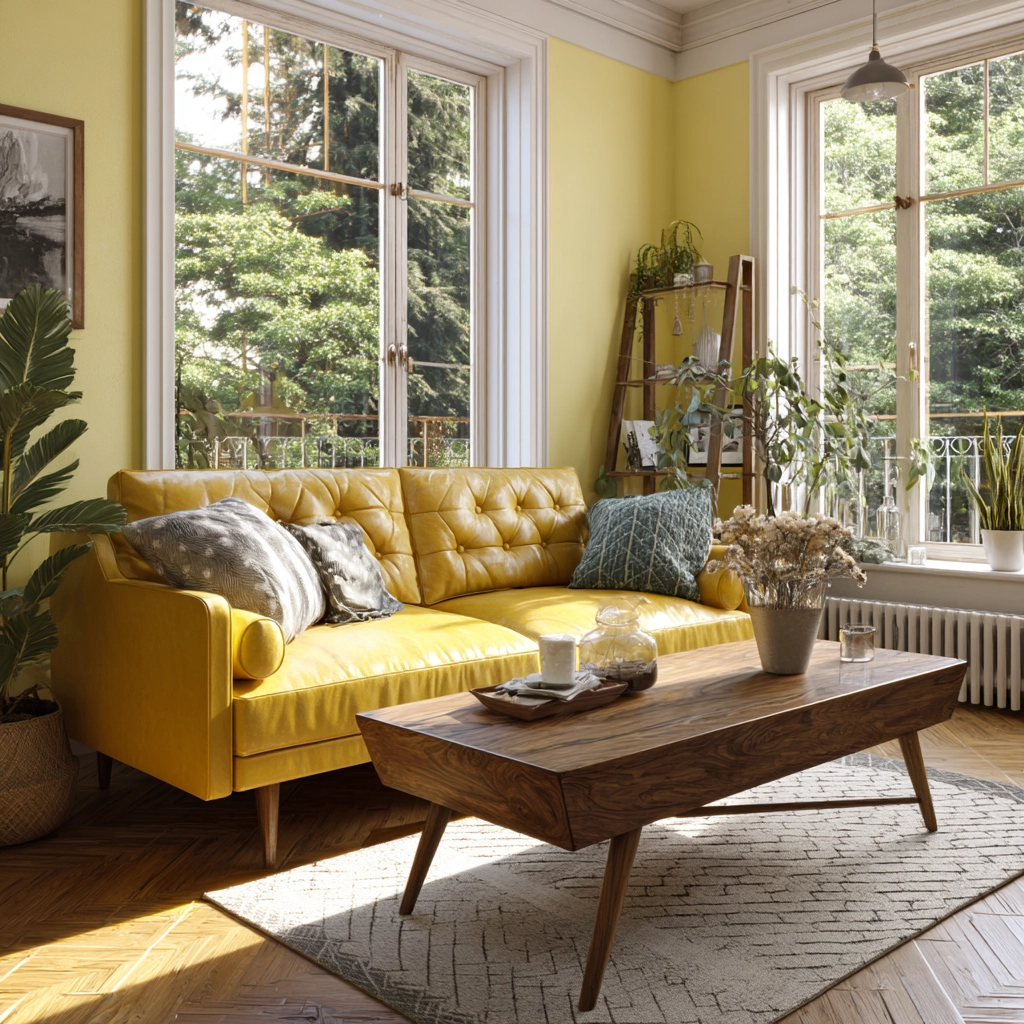 yellow living room ideas 20