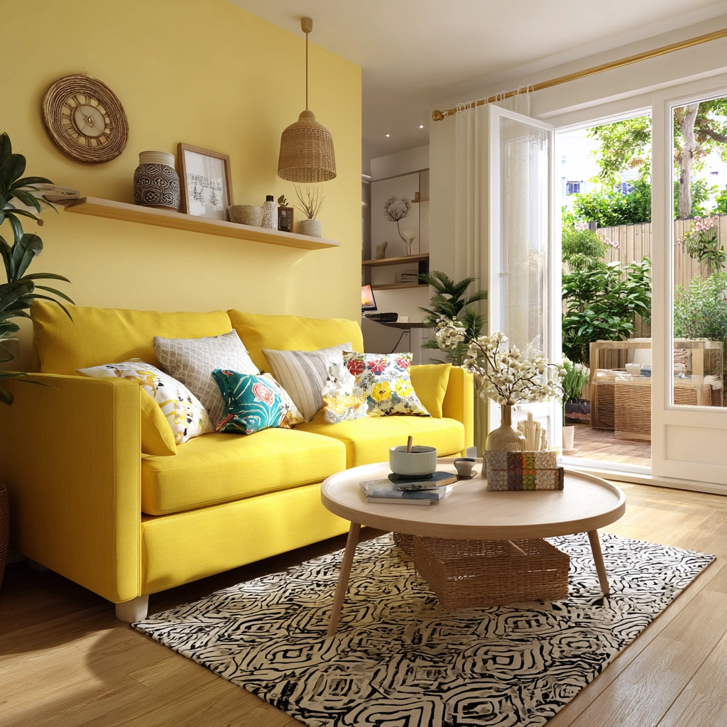 yellow living room ideas 22
