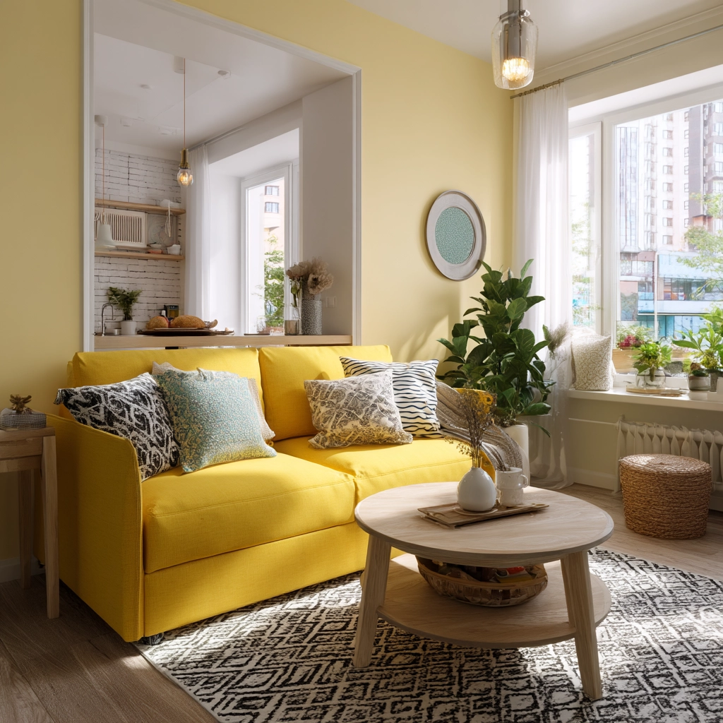 yellow living room ideas 23