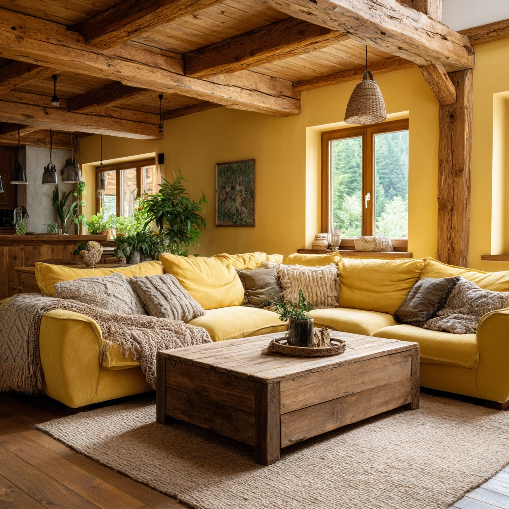 yellow living room ideas 26
