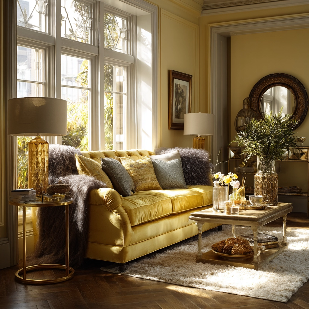 yellow living room ideas 37