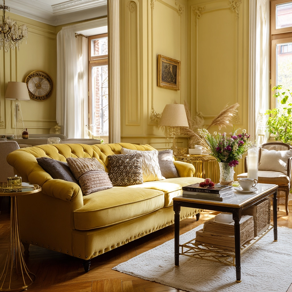 yellow living room ideas 38