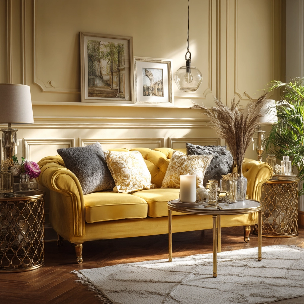 yellow living room ideas 39