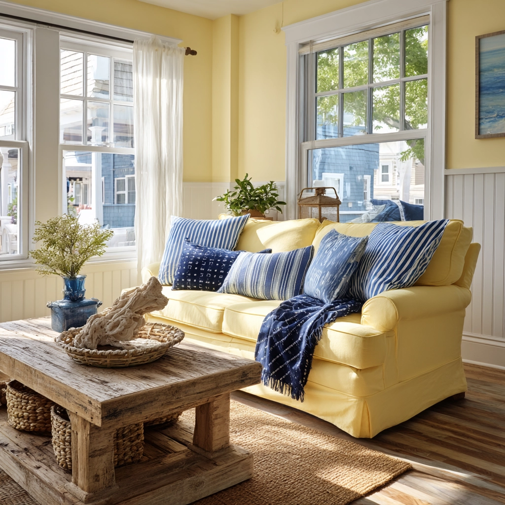 yellow living room ideas 43