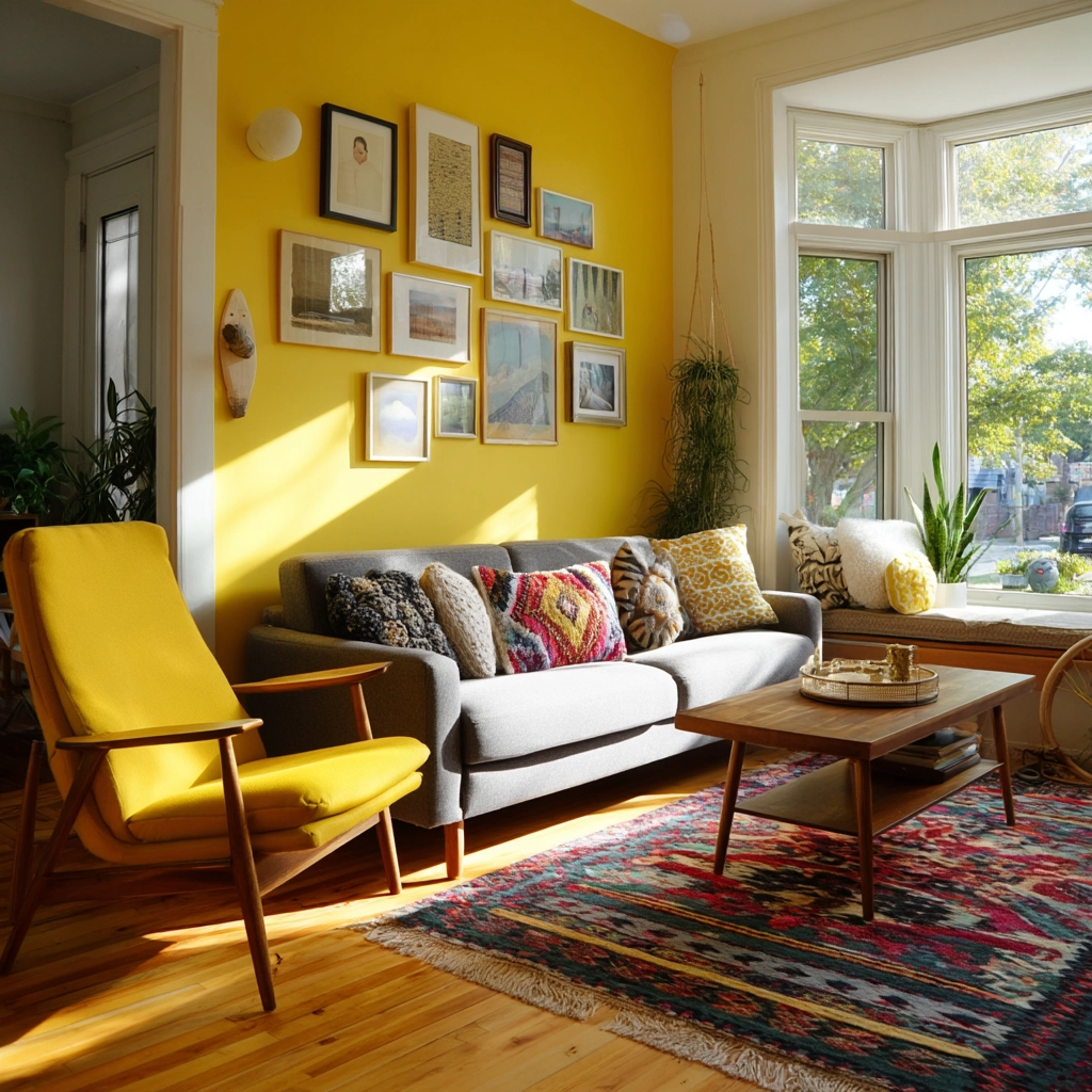 yellow living room ideas 48