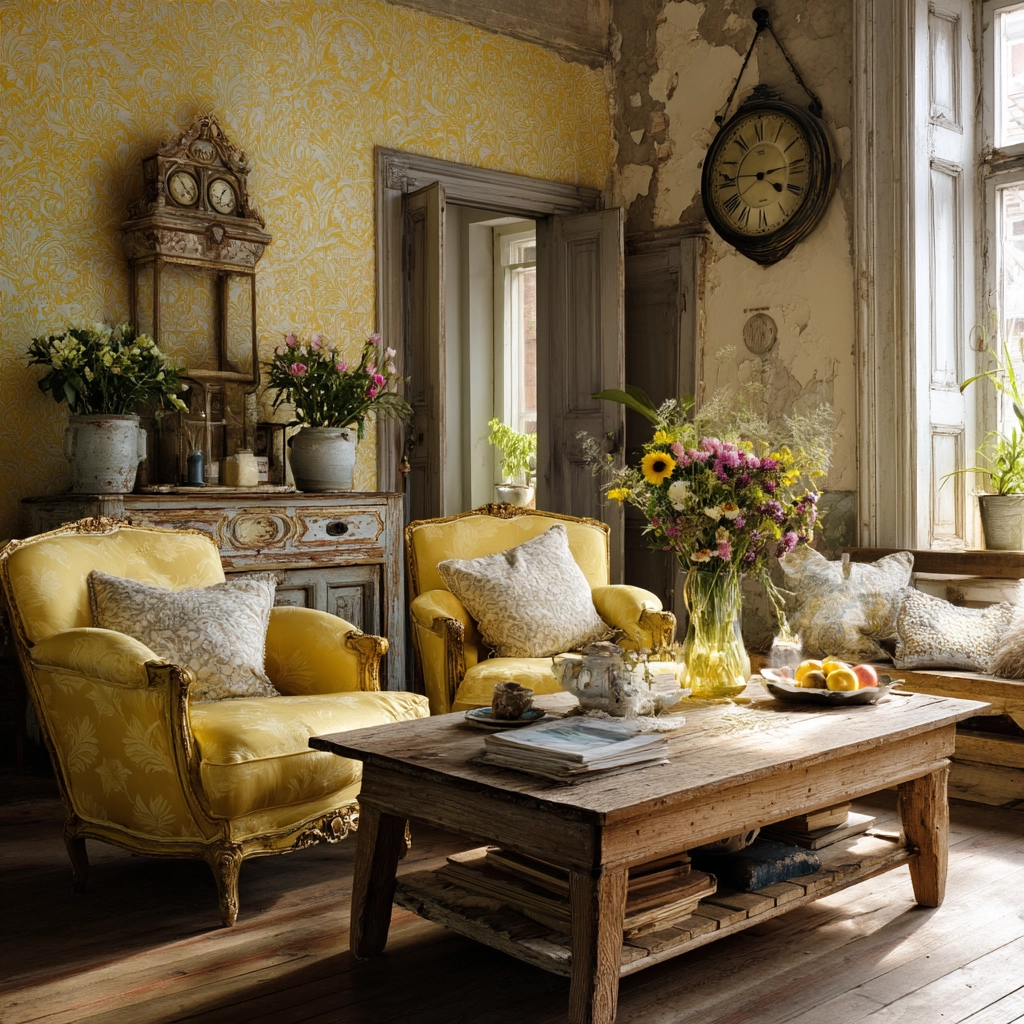 yellow living room ideas 54