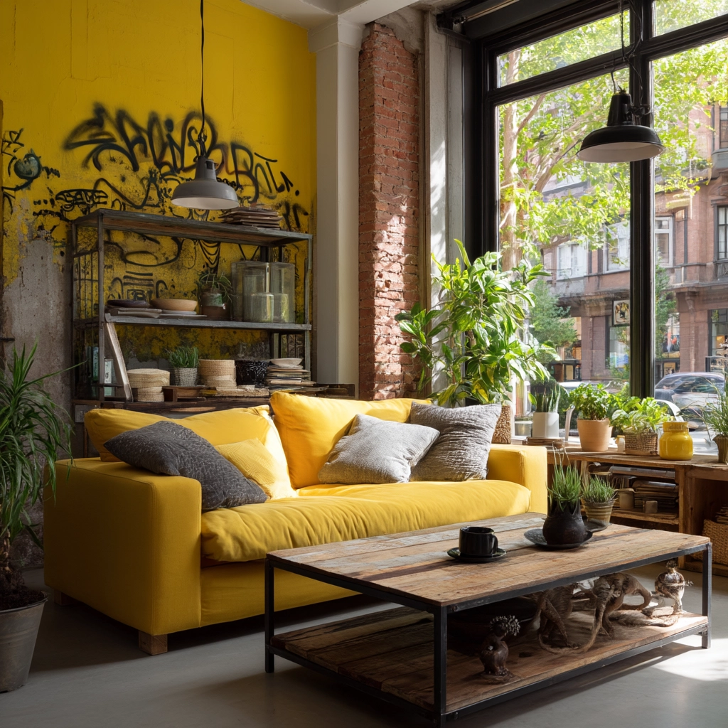 yellow living room ideas 59